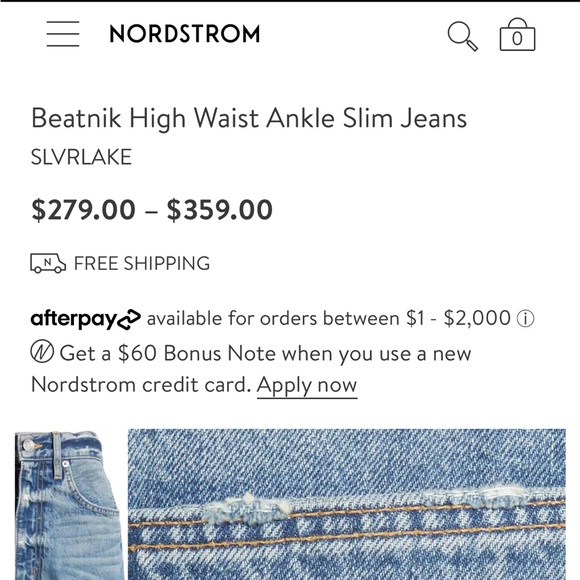 NWT Slverlake Beatnik High-rise Denim Skinny Jeans in Anything Goes, Size 28 - Picture 14 of 15